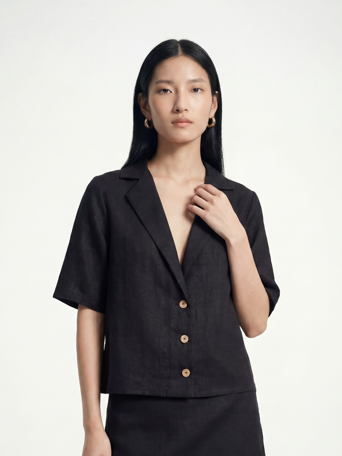 Ink Linen Camp Shirt